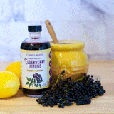 Fresh-Pressed Elderberry Immune Honey + Lemon