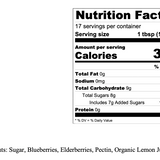 Carmel Berry Elderberry Blueberry Preserves Nutrition facts