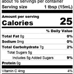 Carmel Berry Elderberry Syrup Nutrition Facts