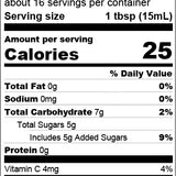 Carmel Berry Elderberry Syrup Nutrition Facts